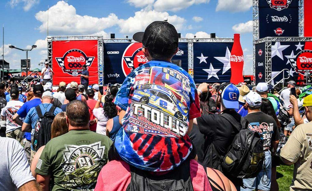 race fans at Charlotte Motor Speedway